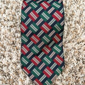 Jos. A. Bank Red and Green Checkered Tie